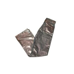 NWT! Purple Metallic Painted ZARA Wide Leg Jeans